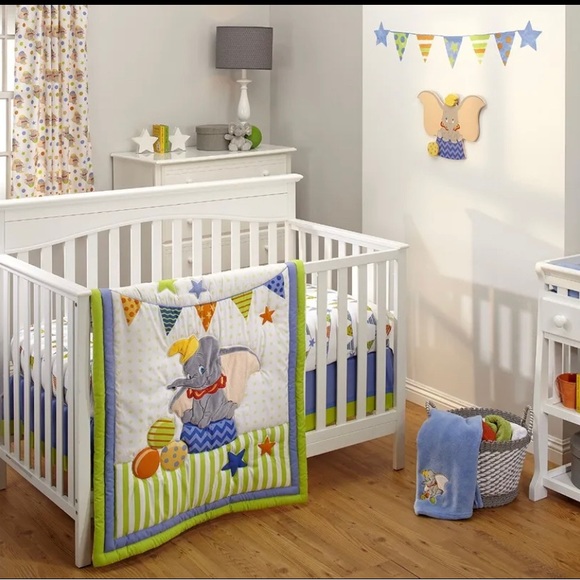 Disney Other Disney Dumbo The Elephant 7 Piece Baby Crib Bedding Set See Details Poshmark